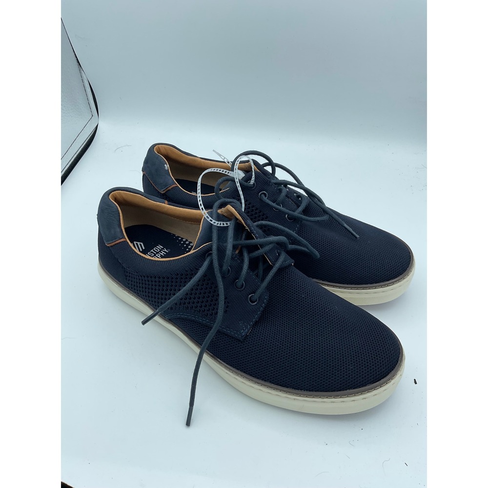 Johnston & Murphy Mens XC4 Navy Knit‎ Plain Toe Sneakers 25-2987 Size 8.5M
